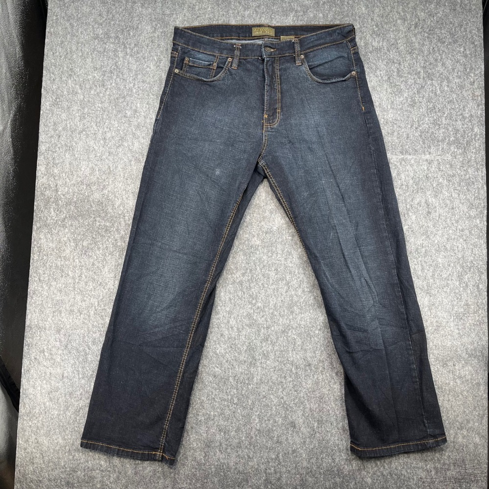 Urban Star Jeans Mens 36x30 Relaxed Fit Straight Leg Dark Wash Blue Denim